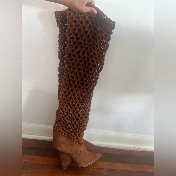 Saint Laurent Suede Twine Niki 105 Boot - Picture 12 of 14